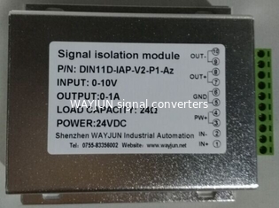 China WAYJUN 3000VDC isolation 0-100mA/0-1A/0-500mA Large current output isolators metal case DIN35 signal converter supplier