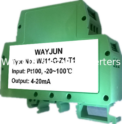 WAYJUN 3000V isolation two wire 4-20mA loop powered RTD temperature signal transmitter DIN35 signal converter supplier