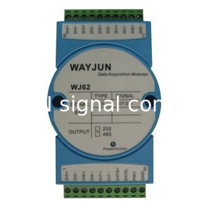WJ62 series Eight channels Isolated Switch Signal to RS485/232 Converter, blue data acquisition module DIN35 supplier
