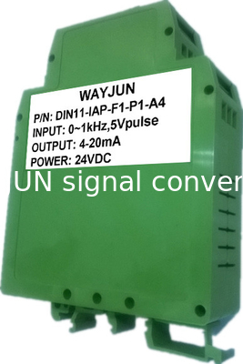 WAYJUN 3000V isolation Frequency to Current/Voltage Isolated Transmitter DIN35 signal converter green supplier
