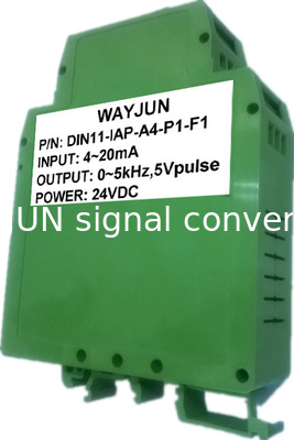3000V isolation mA&V to Frequency Signal Isolated Transmitter DIN35 signal converter green supplier