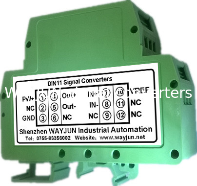WAYJUN 3000VDC isolation Potentiometer to DC Signal Transmitter signal converter green DIN35 CE approved supplier