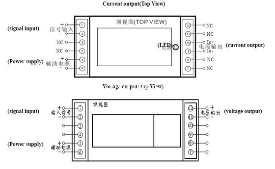 WAYJUN 0-500mA/0-5A AC to DC signal Isolated Transmitter green DIN35 signal converter supplier
