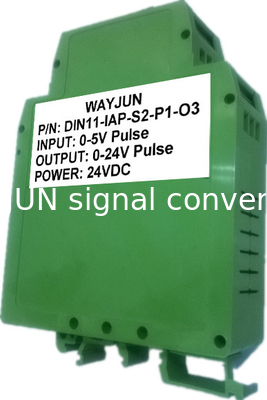 3000VDC isolation Converter NPN to PNP transmitter, sine wave shaping green DIN35 signal converter supplier