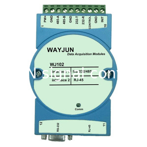WAYJUN WJ102 - 232/485 - RJ45  RS232/485 to RJ45,blue Support AUTO MDI / MDIX DIN35 supplier