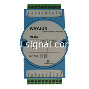 Eight channels Dry contact to rs485 Converter, blue data acquisition module DIN35 3000V isolation supplier