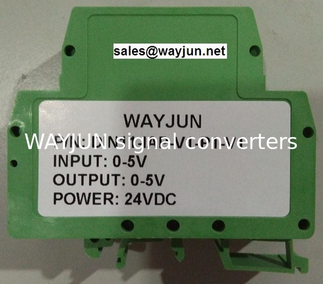 3000VDC Isolation 0-100mV to 0-15V Green isolation amplifier DIN35  CE approved WAYJUN supplier