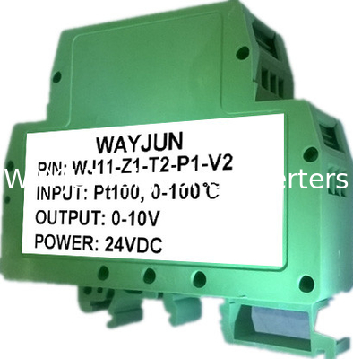 RTD PT100 temperature Signal to 4-20mA Isolators(one in one out) Green DIN35 WAYJUN 3000VDC isolation supplier